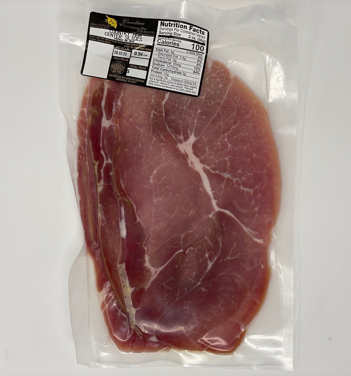 Country Ham Center Cut Slices