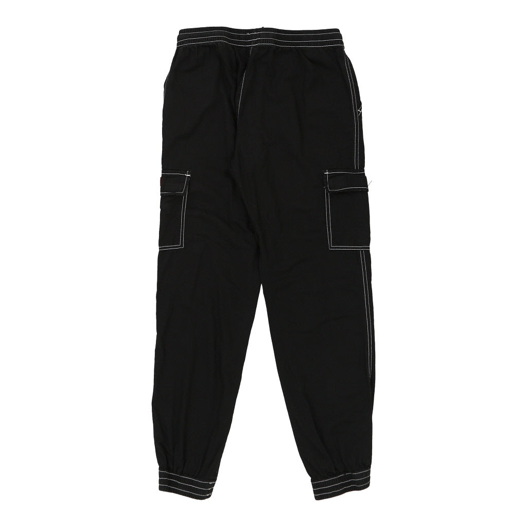 Dickies Contrast Stitch Cargo Trousers - 25W UK 6 Black Cotton