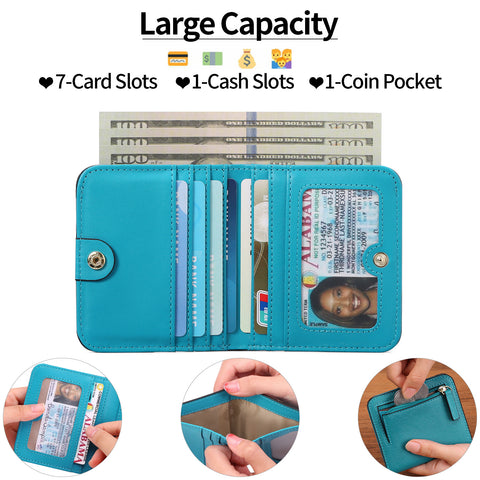 PU Leather Card Holder Wallet Coin Purse For Women