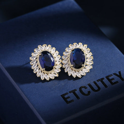 zircon stud earrings