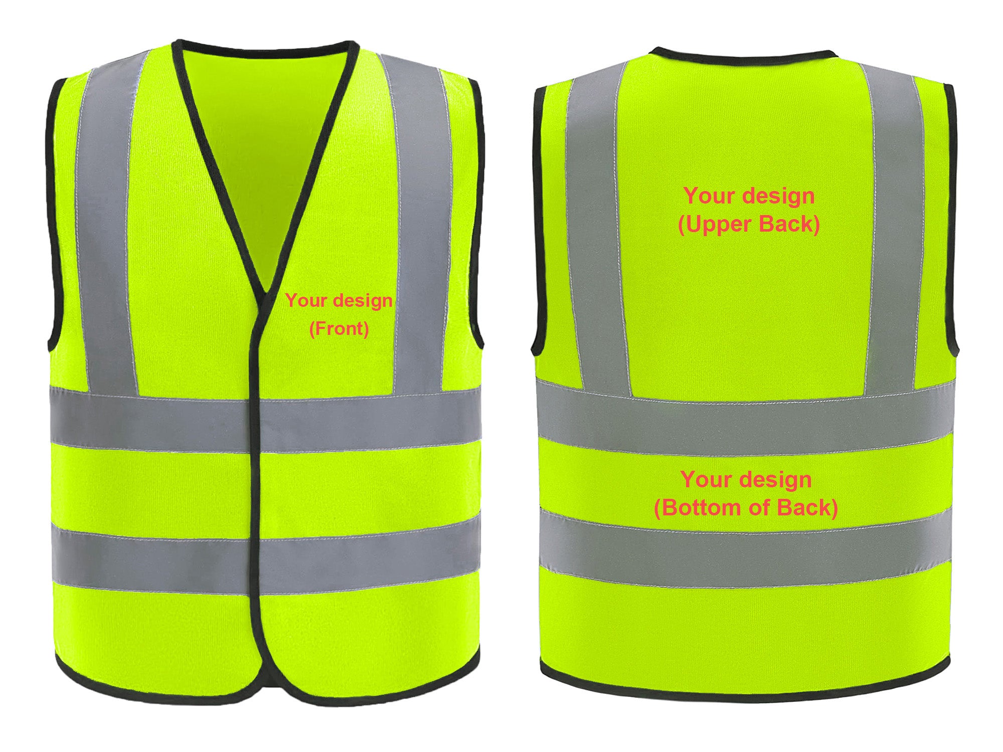  Custom safety vest customize hi vis vest reflective vest with logo yellow S M L XL XXL
