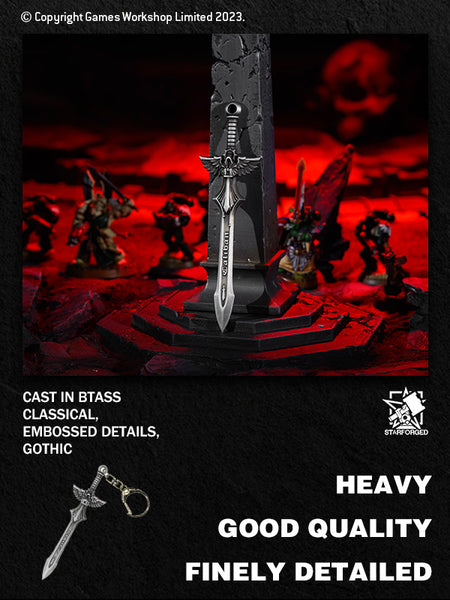 Starforged Warhammer 40K Dark Angels Sword of Colibon  2023 New Men's Keychain Christmas Gift Boyfriend