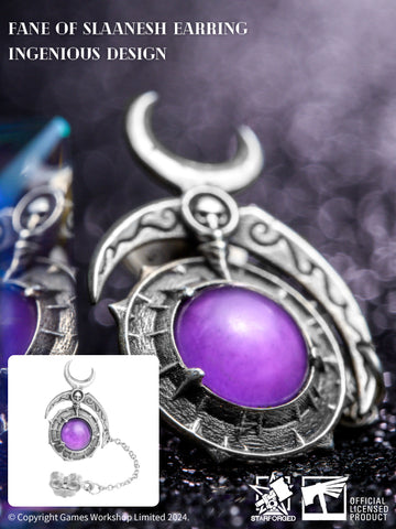 Starforged Warhammer 40K Fane of Slaanesh Earring Chaos Space Marine Men‘s Jewelry Accessories