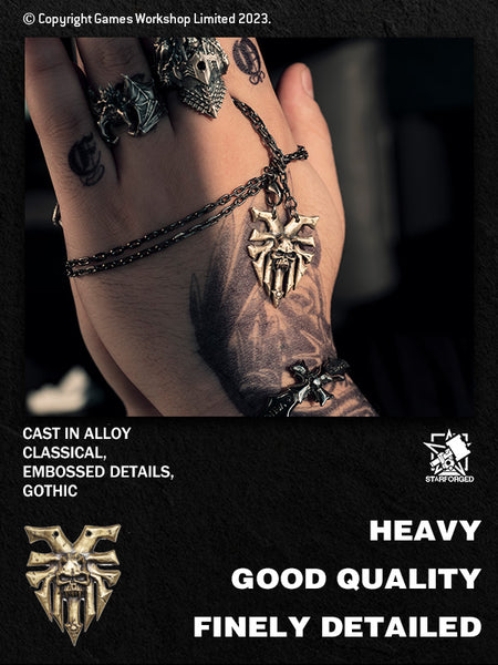 Starforged  Ka'Bandha Khorne Chaos Demon Men's Copper Necklace Warhammer 40K Blood Angel Killer Pendant