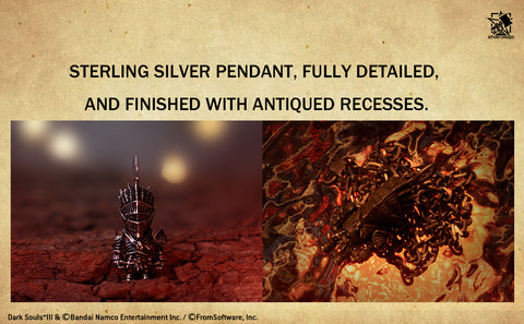 Starforged Soul of Cinder Sterling Silver Necklace Dark Souls Men's Pendant Trendy Silver Jewelry Game Peripherals