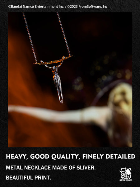 Starforged Elden Ring Queen Marika the Eternal Gold Necklace Men's Jewelry Video Game Peripheral