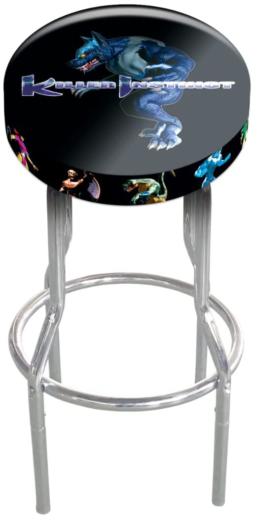 ARCADE1UP Stool Adjustable Height 21.5 inches to 29.5 inches (Killer Instinct)
