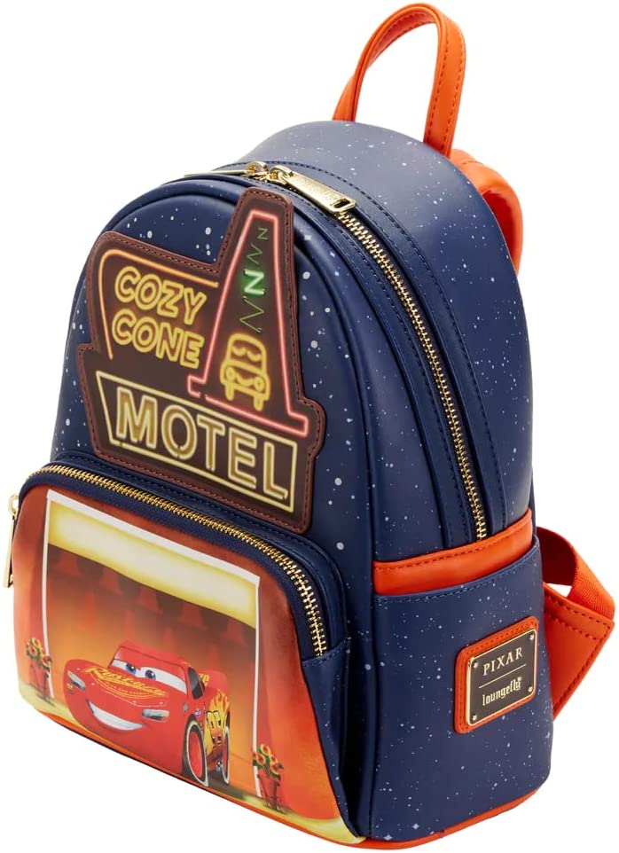 LOUNGEFLY Disney Pixar Moments Cars Cozy Cone Womens Double Strap Shoulder Bag Purse