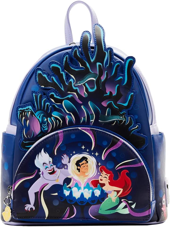 LOUNGEFLY The Little Mermaid Ursula Lair Glow Double Strap Shoulder Bag