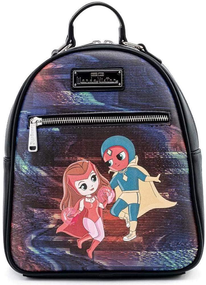 LOUNGEFLY Marvel Wanda Vision Chibi Womens Double Strap Shoulder Bag Purse