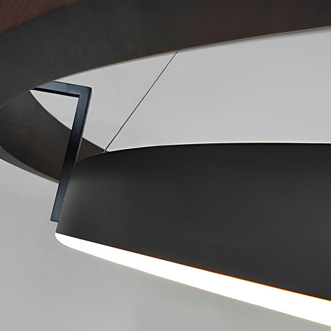 Minimalist 3 Step Dimming LED Black Modern Chandelier Lights - Dazuma