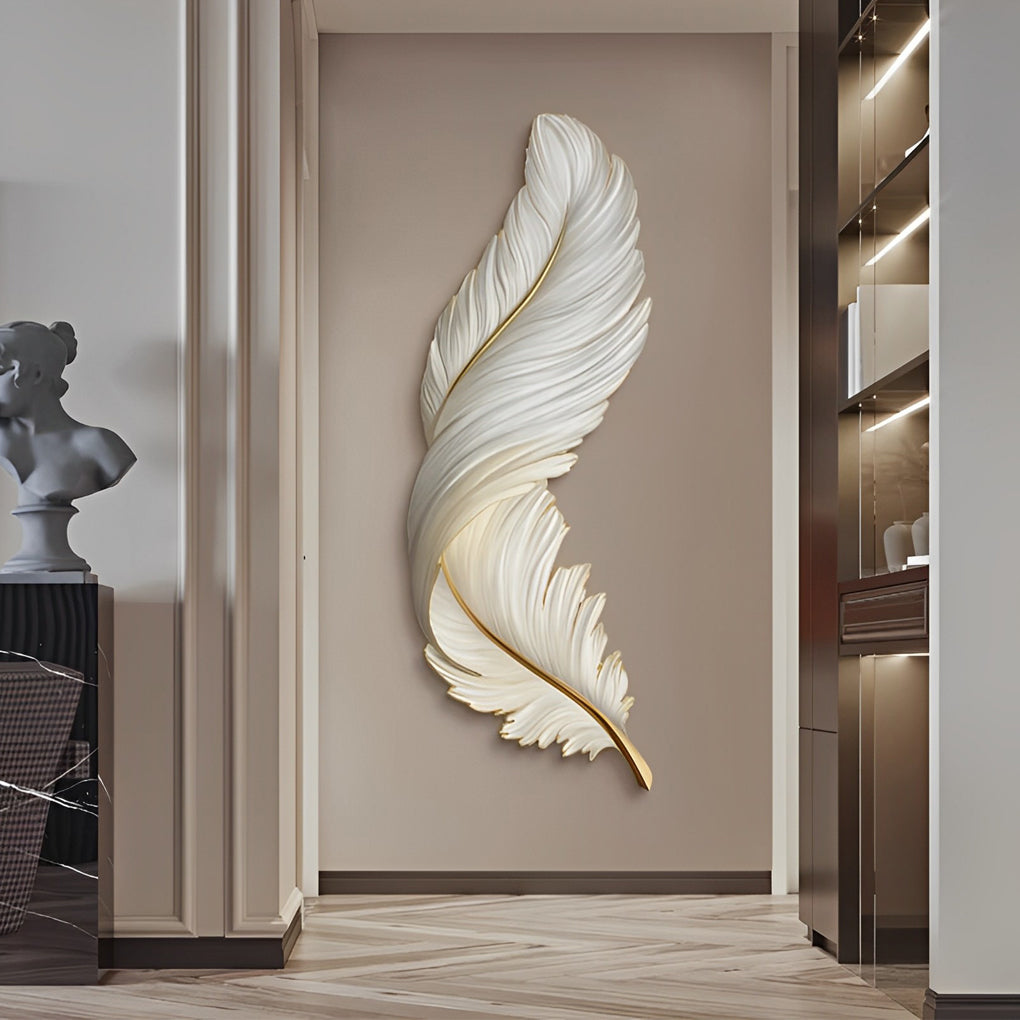 Luxury Creative Feathers USB DC5V Remote Control LED Modern Wall Lights