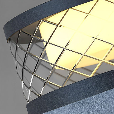 Round Waterproof Black Modern Solar Post Caps Lights - Dazuma
