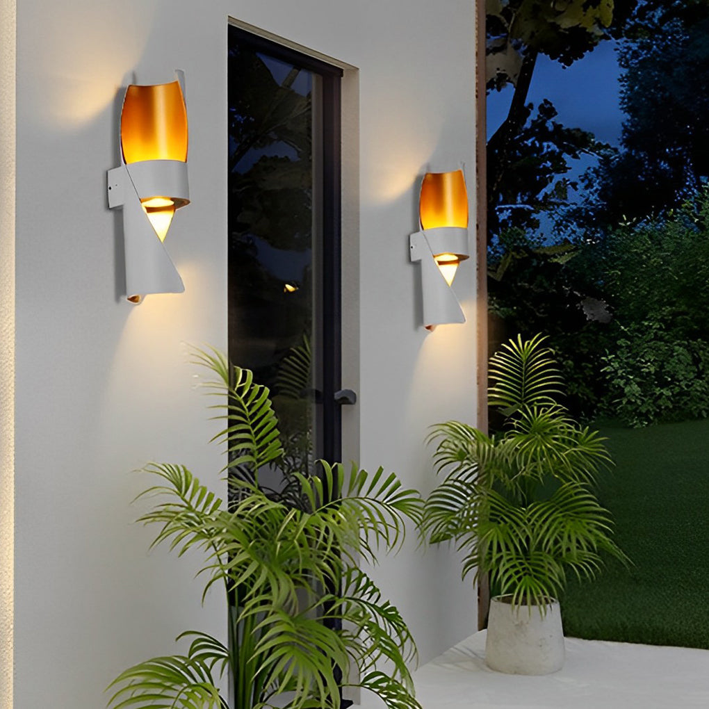 Circular Waterproof Up and Down Lighting COB Modern Outdoor Wall Lights