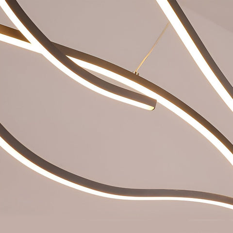 Modern Waves Shaped Island Chandelier Ceiling Lighting Dining Room- Dauzma