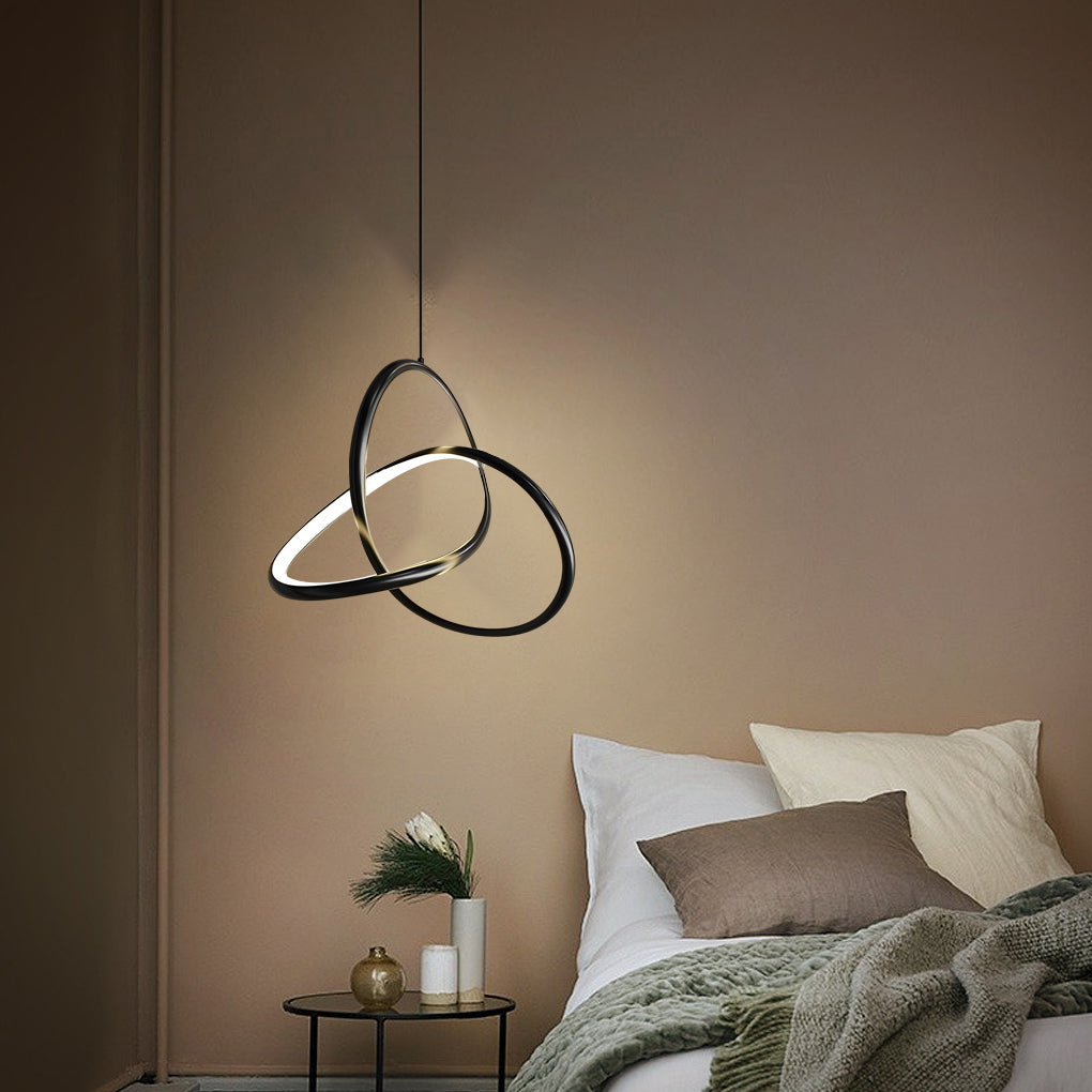 Circular Rings Creative Three Step Dimming LED Modern Chandelier Light