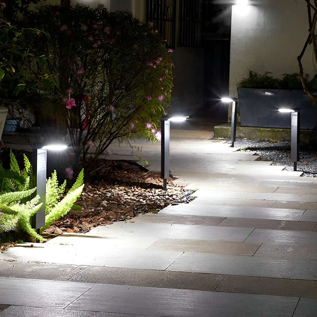 Smart Switch Waterproof LED Black Modern Outdoor Lawn Lamp Path Lights