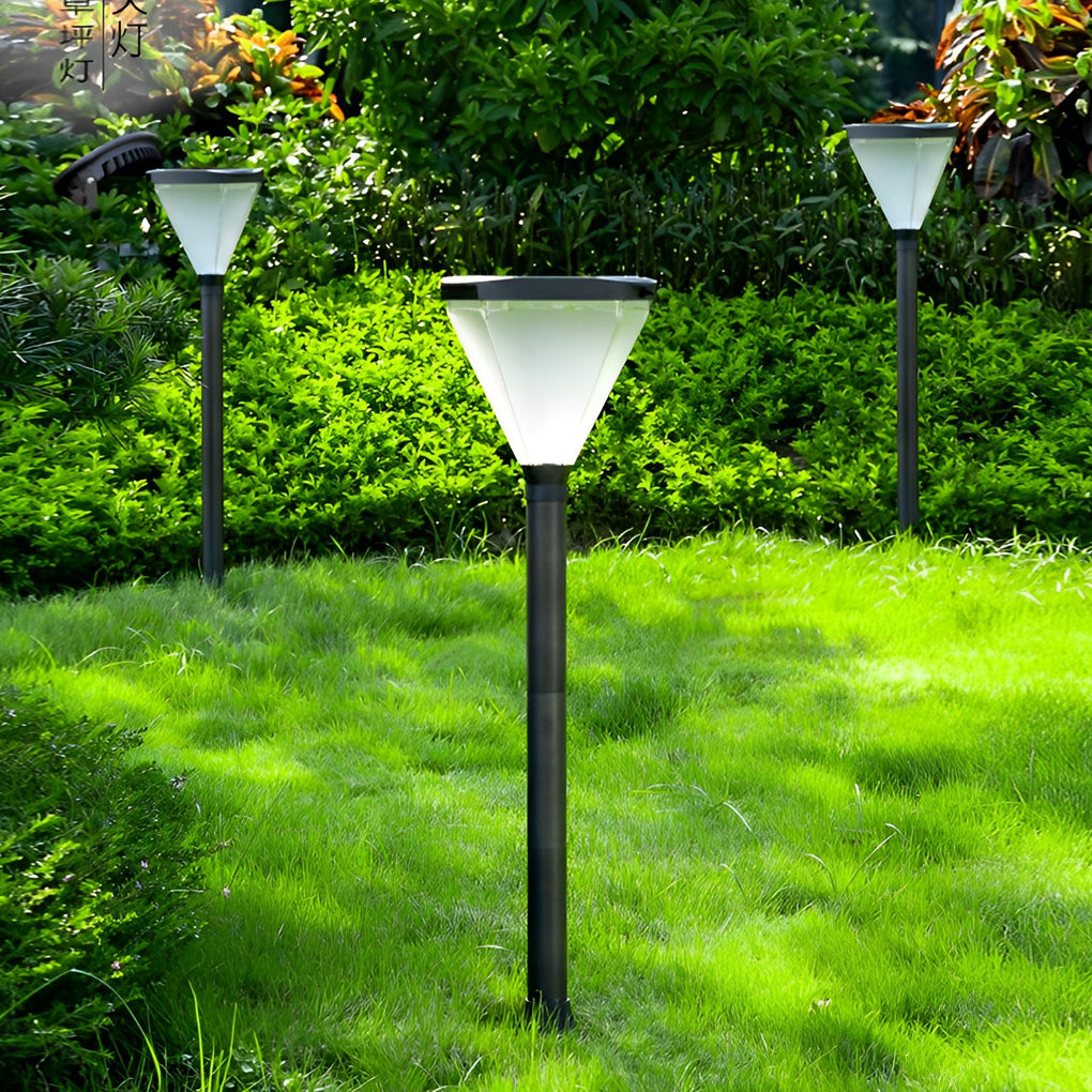 Waterproof Intelligent Light Control Led Black Modern Solar Lawn Lamp