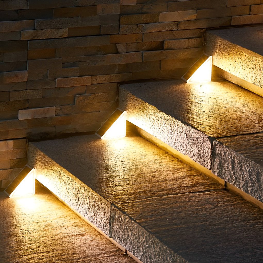 Triangular Intelligent Waterproof LED Solar Outdoor Step Lights