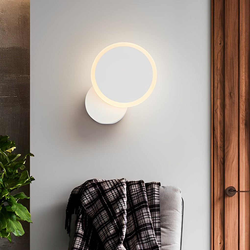 Round Rotatable LED Iron Acrylic Modern Wall Lamp Wall Sconces Lighting