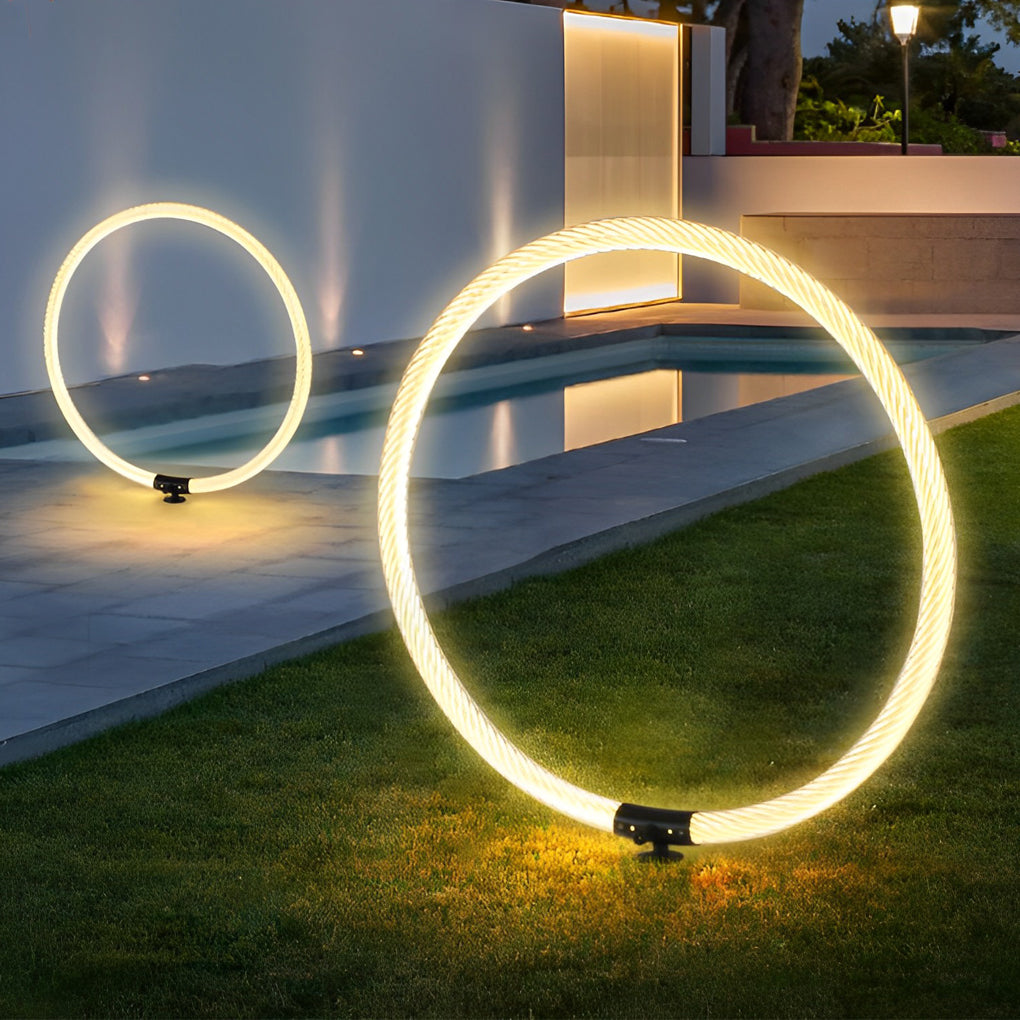 Ring Minimalist LED Waterproof Modern Outdoor Lawn Lamp Landscape Lighting