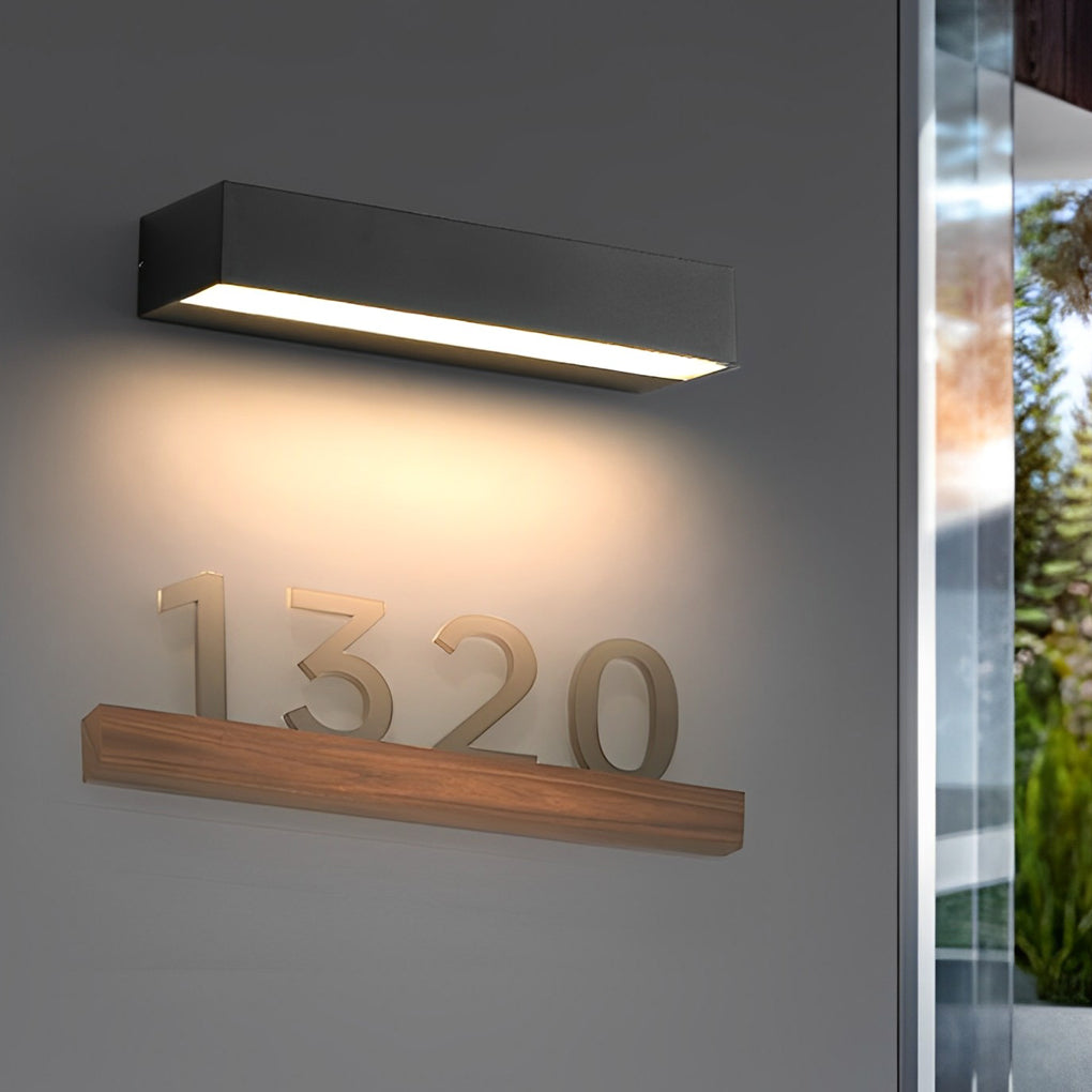 Minimalist Strip Waterproof LED Black Modern Outdoor Wall Washer Light