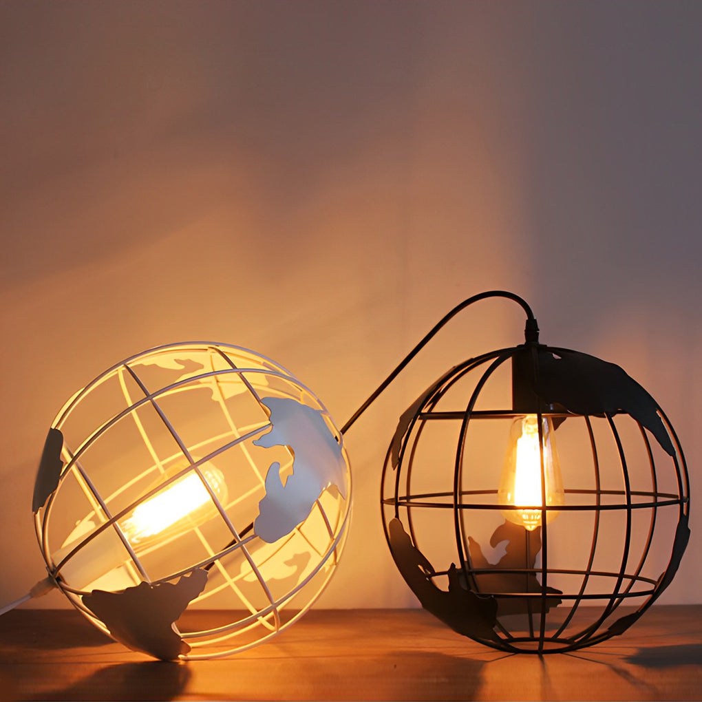 Creative Iron Globe Decorative Retro Industrial Style Chandelier Light