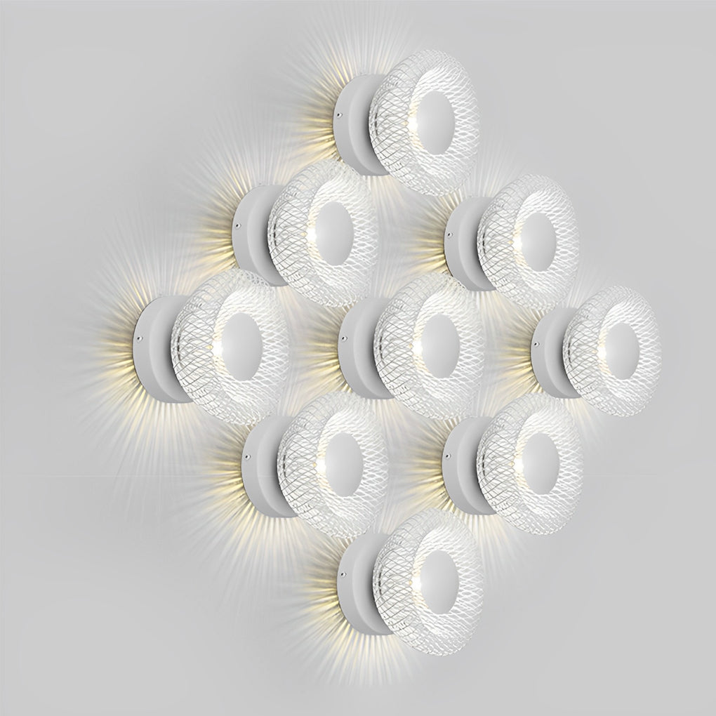 Artistic Creative Circular Nest Grid LED Modern Wall Sconce Lighting