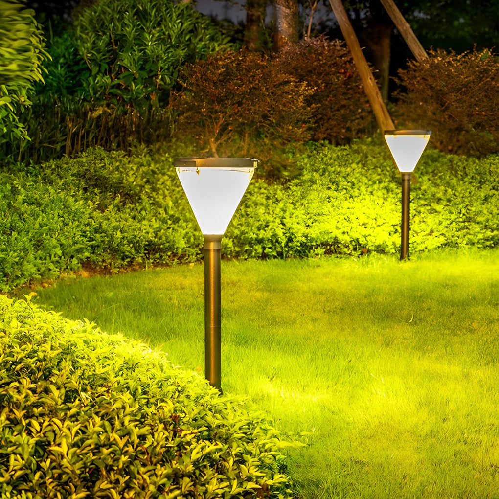 Waterproof Intelligent Light Control Led Black Modern Solar Lawn Lamp