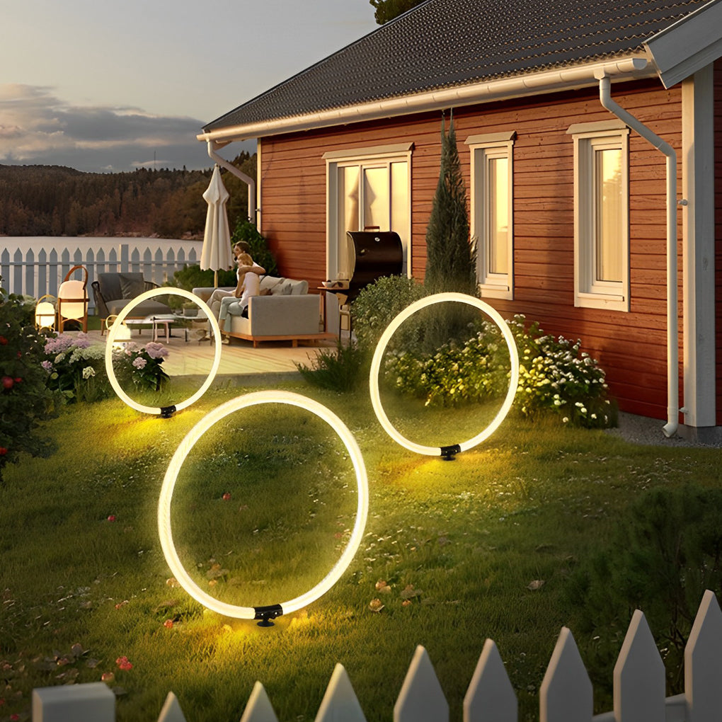 Ring Minimalist LED Waterproof Modern Outdoor Lawn Lamp Landscape Lighting