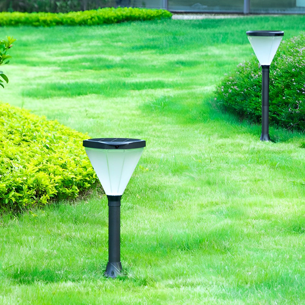 Waterproof Intelligent Light Control Led Black Modern Solar Lawn Lamp