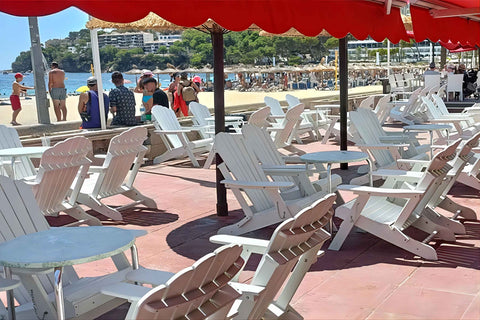 hdpe adirondack chairs by beach