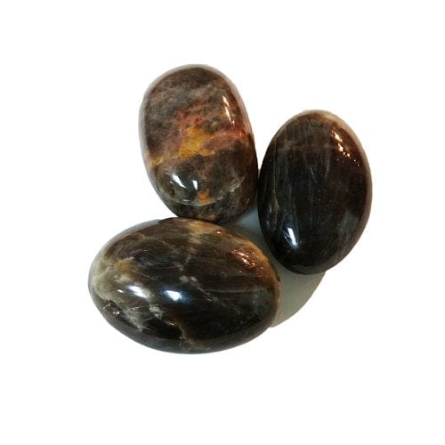 Moonstone Black Palm Stones
