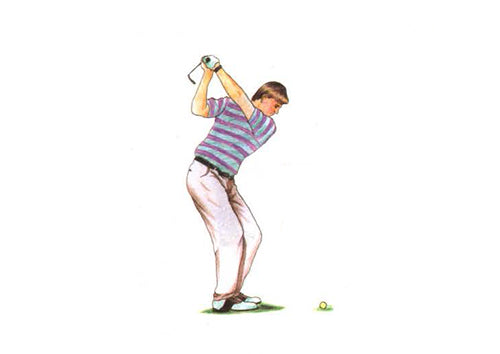 Golf hitting with irons