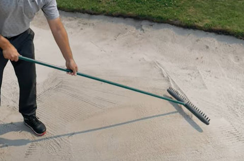 how to rake a bunker