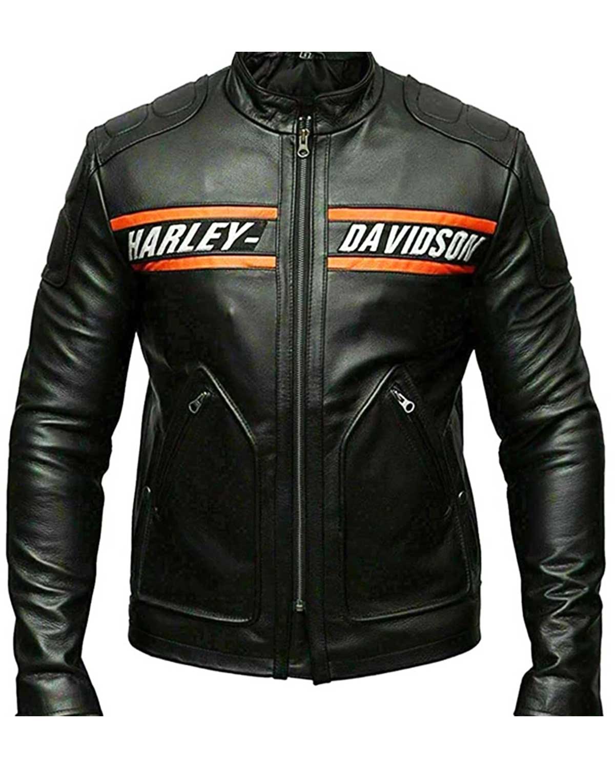MotorCycleJackets Bill Goldberg WWE Black Harley Davidson Biker Leather Jacket