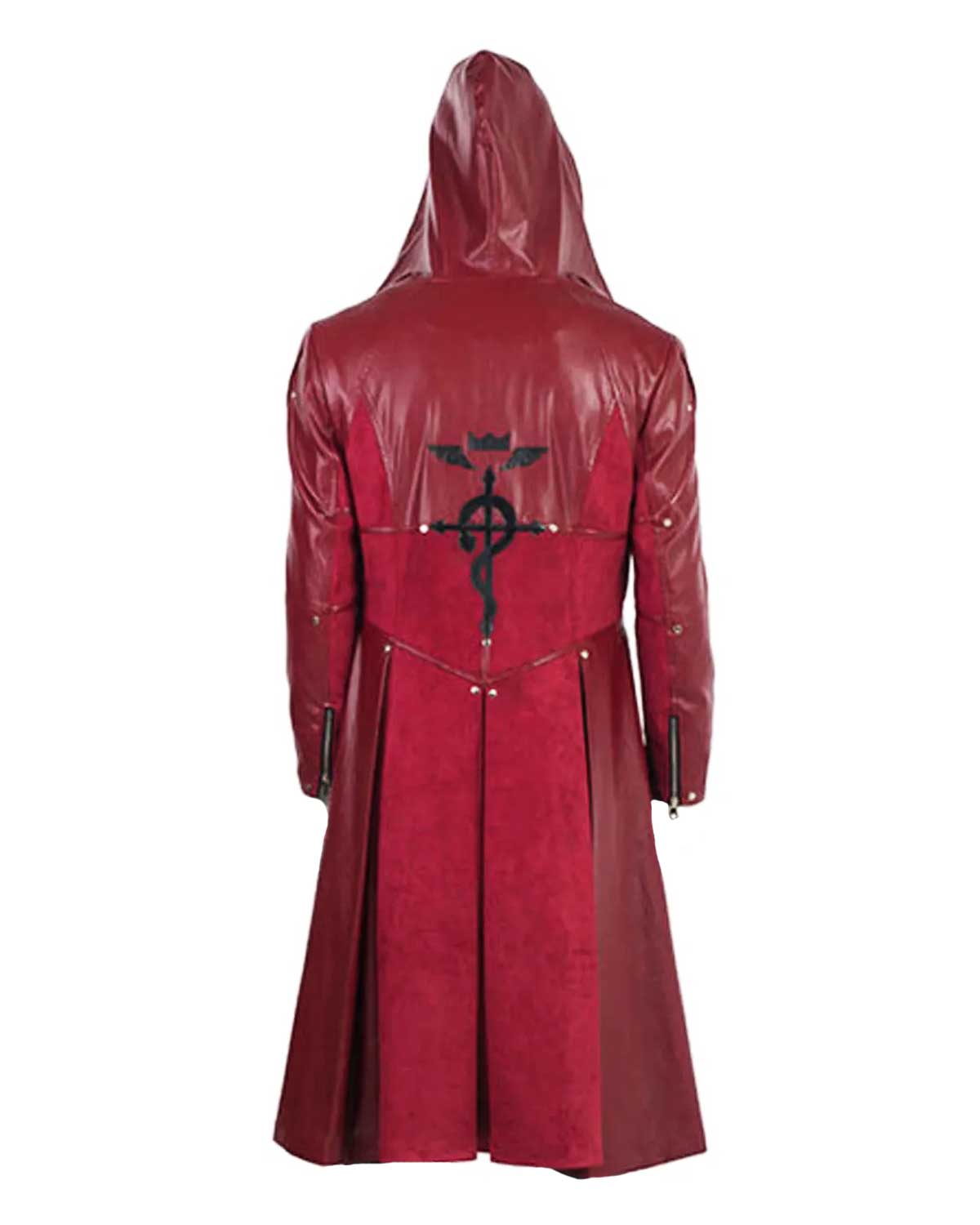 MotorCycleJackets Fullmetal Alchemist Edward Elric Maroon Leather Coat