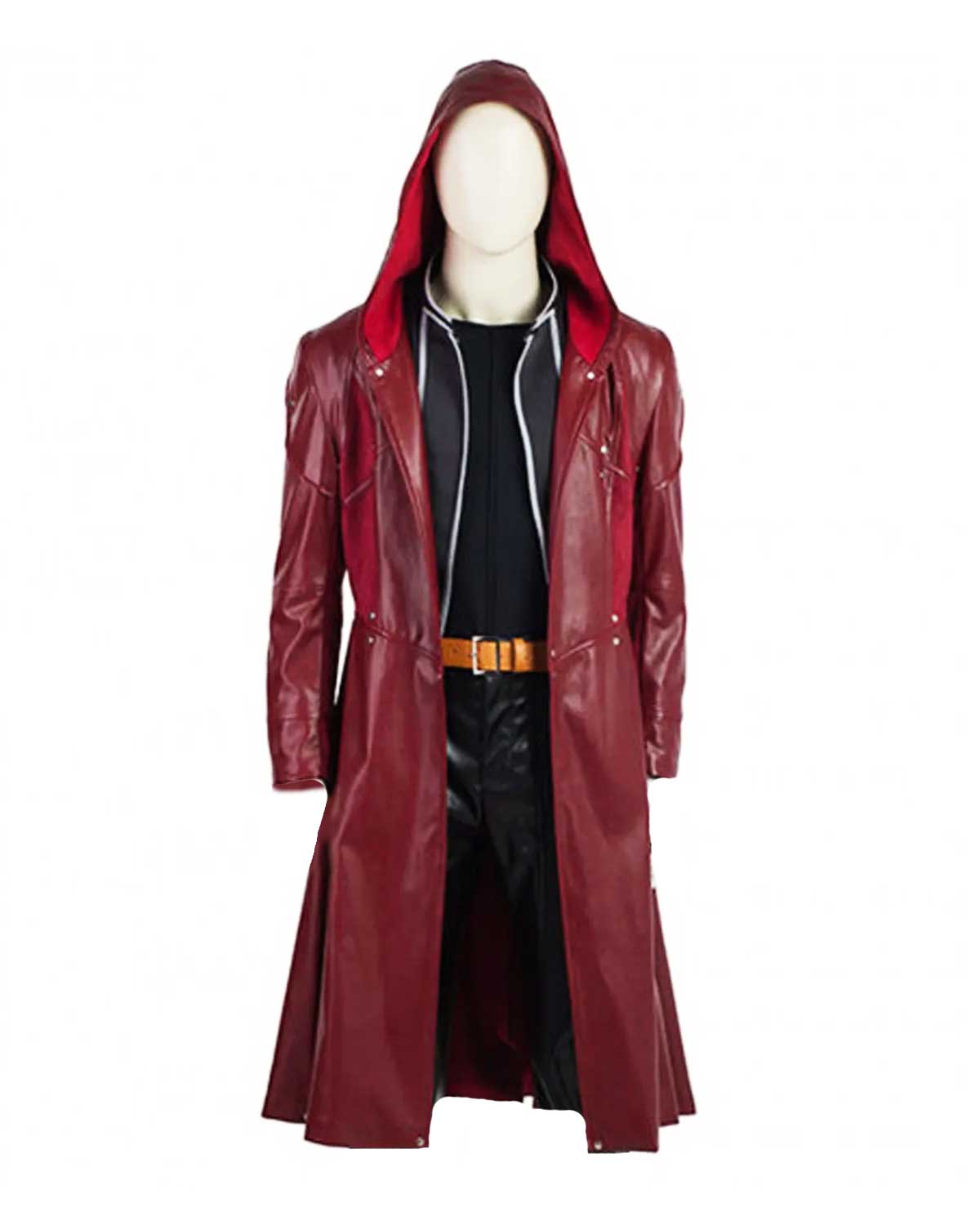 MotorCycleJackets Fullmetal Alchemist Edward Elric Maroon Leather Coat
