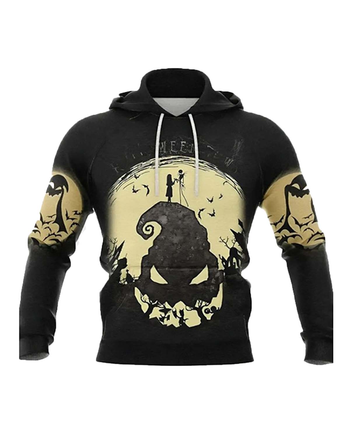 MotorCycleJackets Halloween Oogie Boogie Black Spooky Hoodie