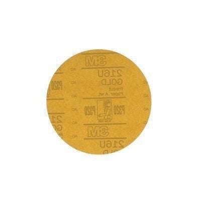 3M? Hookit 6 in Gold Abrasive Disc 00975, 320 Grit, Box of 100