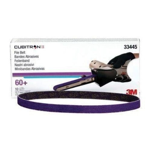 3M Cubitron II 33446 80+ Grit File Belt, 1/2in x 18in, Box of 10