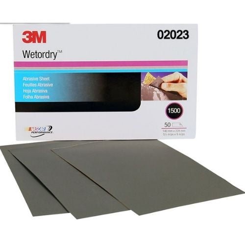 3M Wetordry? 1500 Grit Black Silicon Carbide Abrasive Sheet #2023, 50 pc