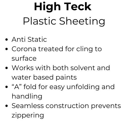 High Teck 112 Plastic Masking Sheeting, 12 ft x 400 ft