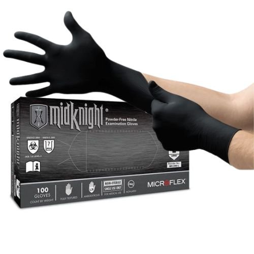 Microflex MidKnight MK296 XL Disposable Gloves, Box of 100