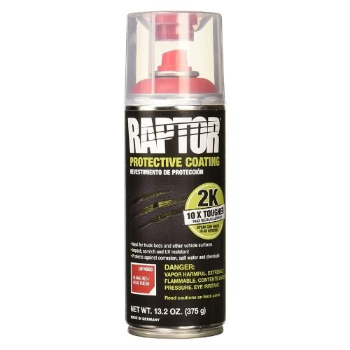 RAPTOR 4886 Flame Red 2K Bedliner Aerosol, 13.2 oz Aerosol