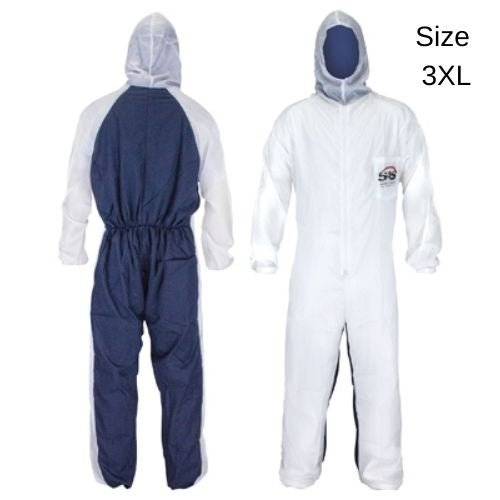SAS? 6940 3XL Moonsuit Coveralls, Paint Suit with Hood, White