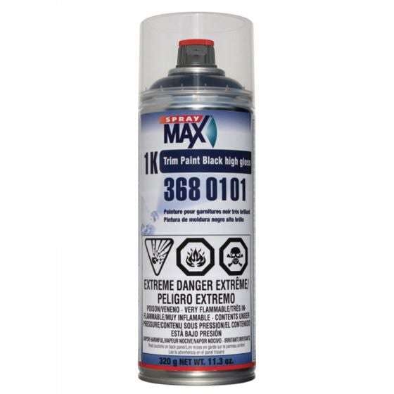 SprayMax? 3680101 1K Black Gloss Trim Paint, 11.3 oz