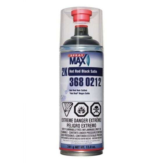 SprayMax? 3680212 2K Hot Rod Black Paint, 12 oz Aerosol Can