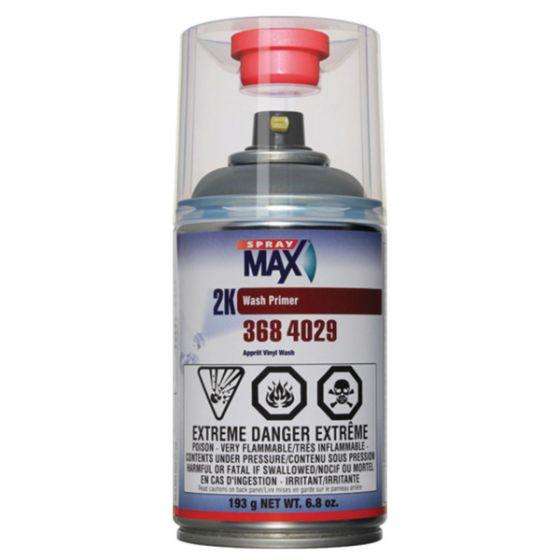 SprayMax? 3684029 2K Wash Primer, 6.8 oz Aerosol Can, Matte Olive Gray