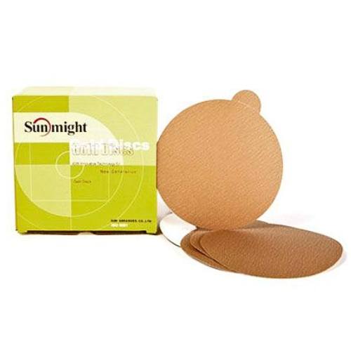 Sunmight 6 Inch 40 Grit Gold PSA Sanding Disc, 100 pk